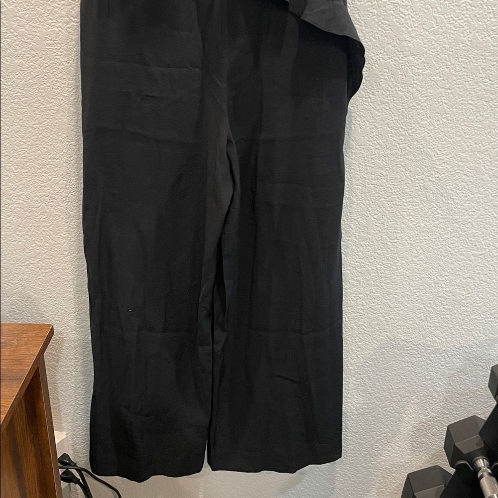 NEW Cos Black Ruffled Jumpsuit Size 6 - Picture 4 of 14